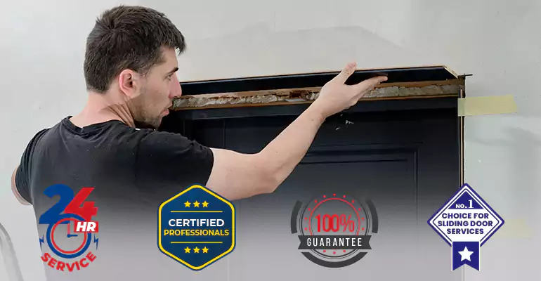 Wood Door Crack and Hole Repair in Opa-locka